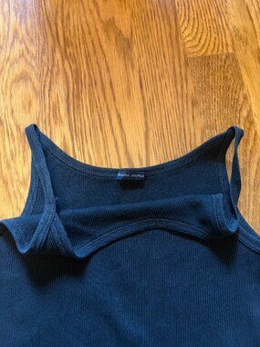 Brandy Melville cropped black cotton tank top